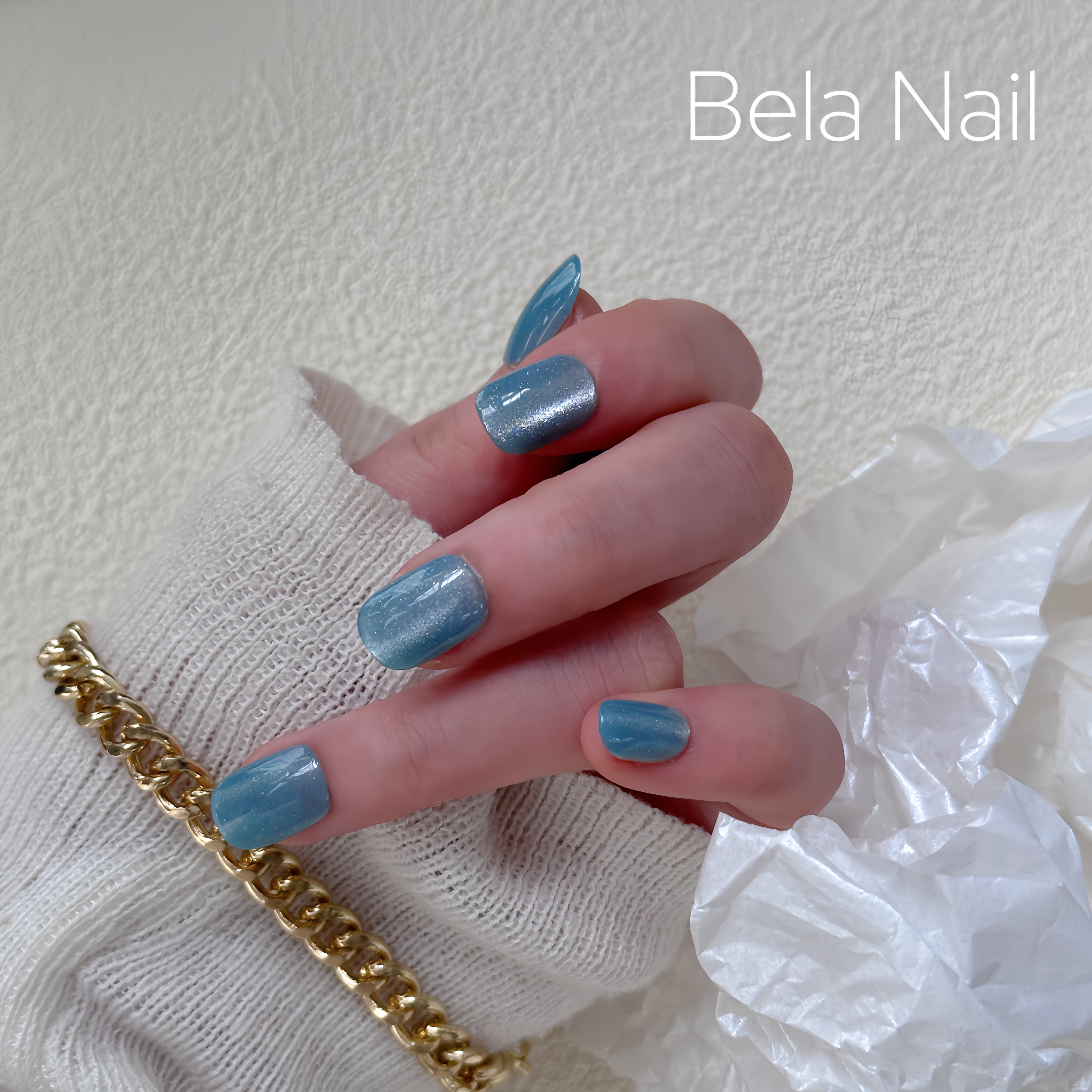 medium round cute bear shiny diamond handmade press on nails